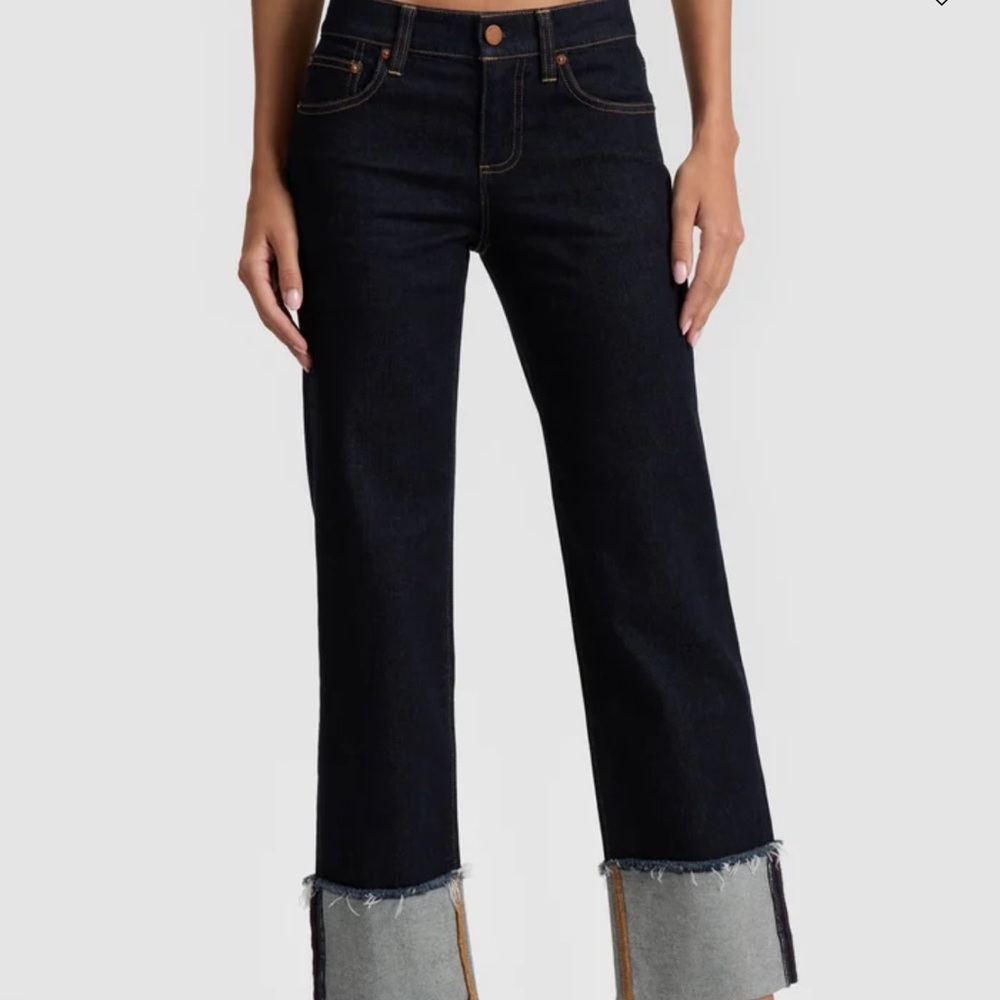 Alice + Olivia Dark Denim Flare Jeans